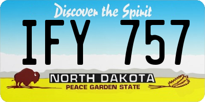 ND license plate IFY757