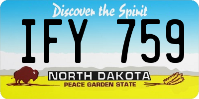 ND license plate IFY759