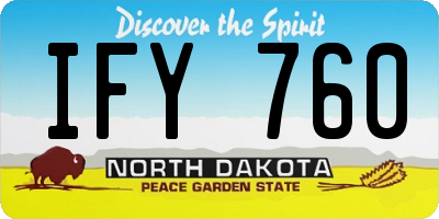 ND license plate IFY760
