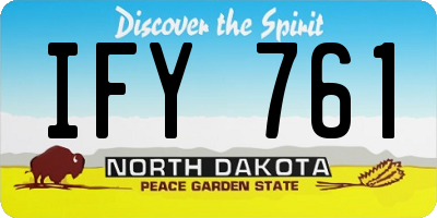 ND license plate IFY761