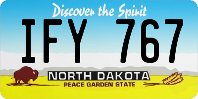 ND license plate IFY767