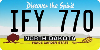 ND license plate IFY770