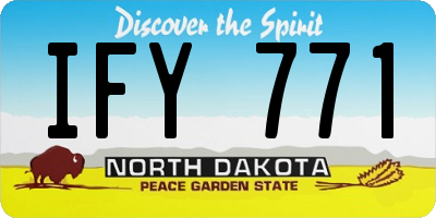 ND license plate IFY771