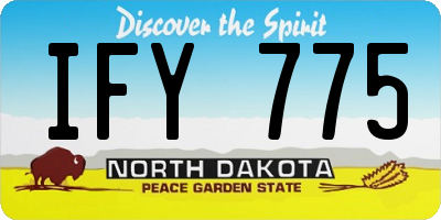 ND license plate IFY775