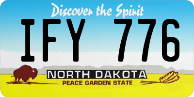 ND license plate IFY776