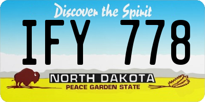ND license plate IFY778