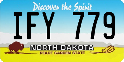 ND license plate IFY779