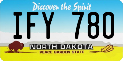 ND license plate IFY780