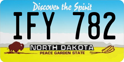 ND license plate IFY782