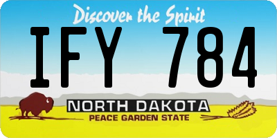 ND license plate IFY784