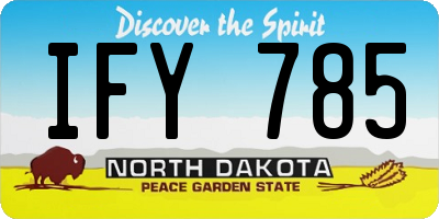 ND license plate IFY785