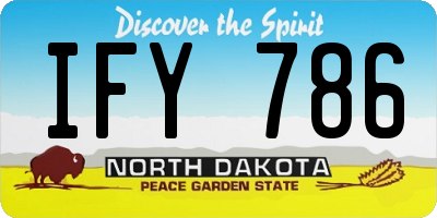 ND license plate IFY786