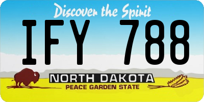 ND license plate IFY788