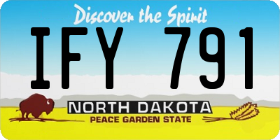 ND license plate IFY791