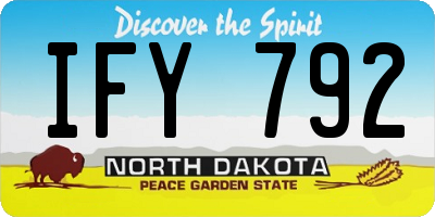 ND license plate IFY792