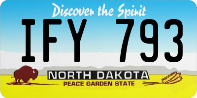 ND license plate IFY793