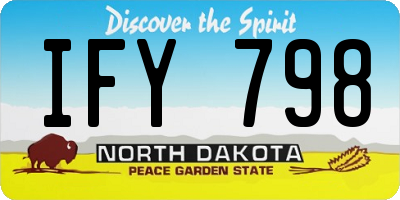 ND license plate IFY798