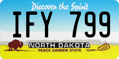 ND license plate IFY799