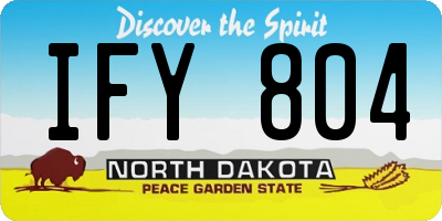 ND license plate IFY804