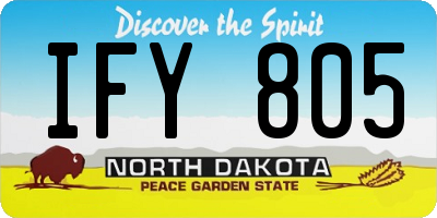 ND license plate IFY805