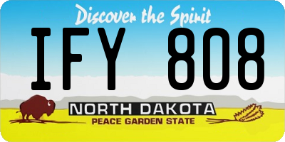 ND license plate IFY808