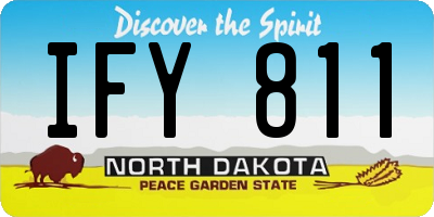 ND license plate IFY811