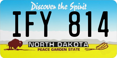 ND license plate IFY814