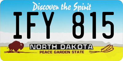 ND license plate IFY815