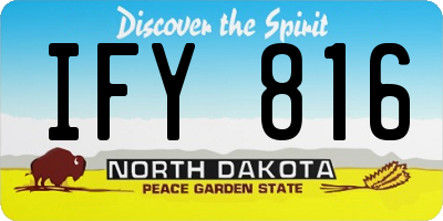 ND license plate IFY816