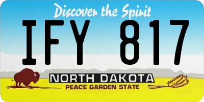 ND license plate IFY817