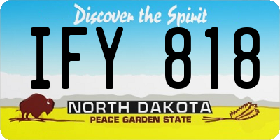 ND license plate IFY818