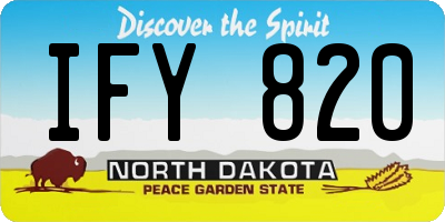 ND license plate IFY820