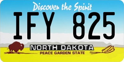 ND license plate IFY825
