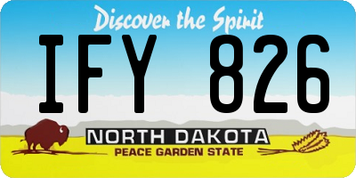 ND license plate IFY826