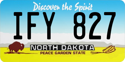 ND license plate IFY827