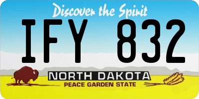 ND license plate IFY832