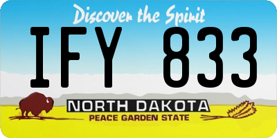 ND license plate IFY833