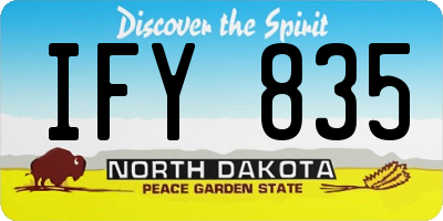 ND license plate IFY835