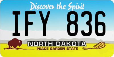 ND license plate IFY836