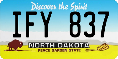 ND license plate IFY837