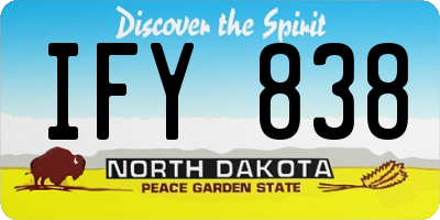 ND license plate IFY838