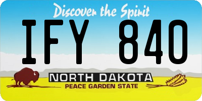 ND license plate IFY840