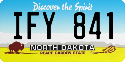 ND license plate IFY841