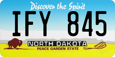 ND license plate IFY845