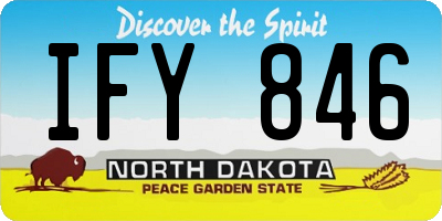 ND license plate IFY846