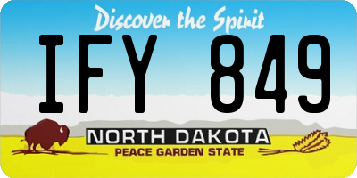 ND license plate IFY849