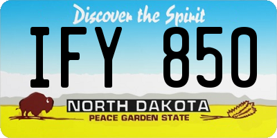 ND license plate IFY850