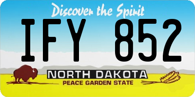 ND license plate IFY852