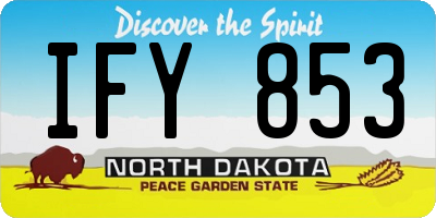 ND license plate IFY853