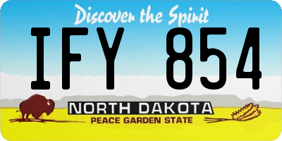 ND license plate IFY854